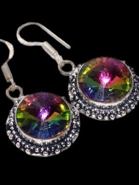 Mystic Fire Topaz Earring